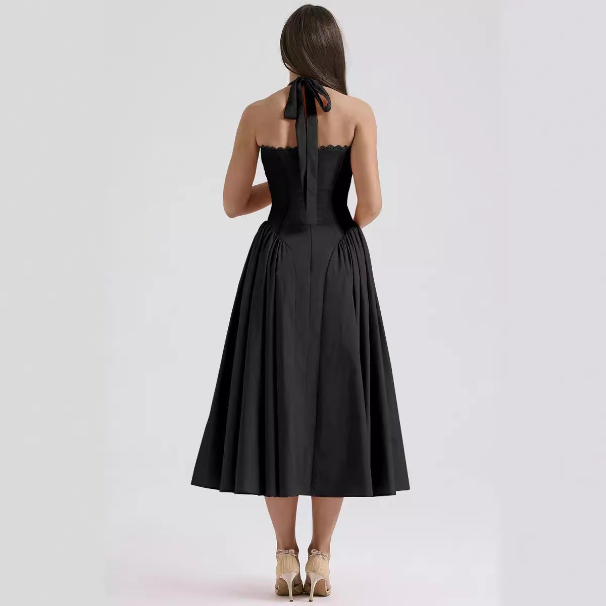 Women's Slim-Fit Camisole Dress | Elegant Midi Style - VELORA