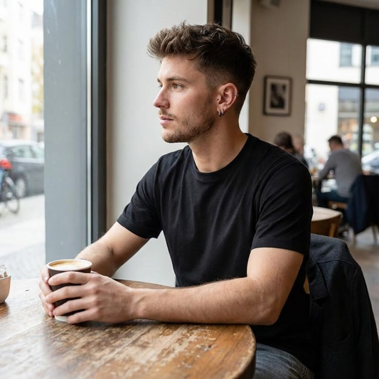 Men's Solid Color Short Sleeve T-Shirt | Classic Casual Cotton Crew Neck Tee VELORA