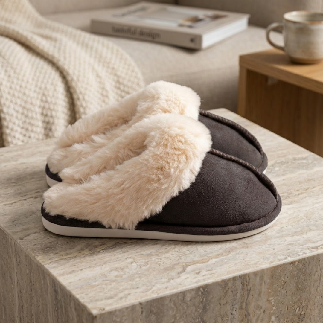 Women's Fuzzy Memory Foam Slippers | Fluffy Winter House Shoes VELORA