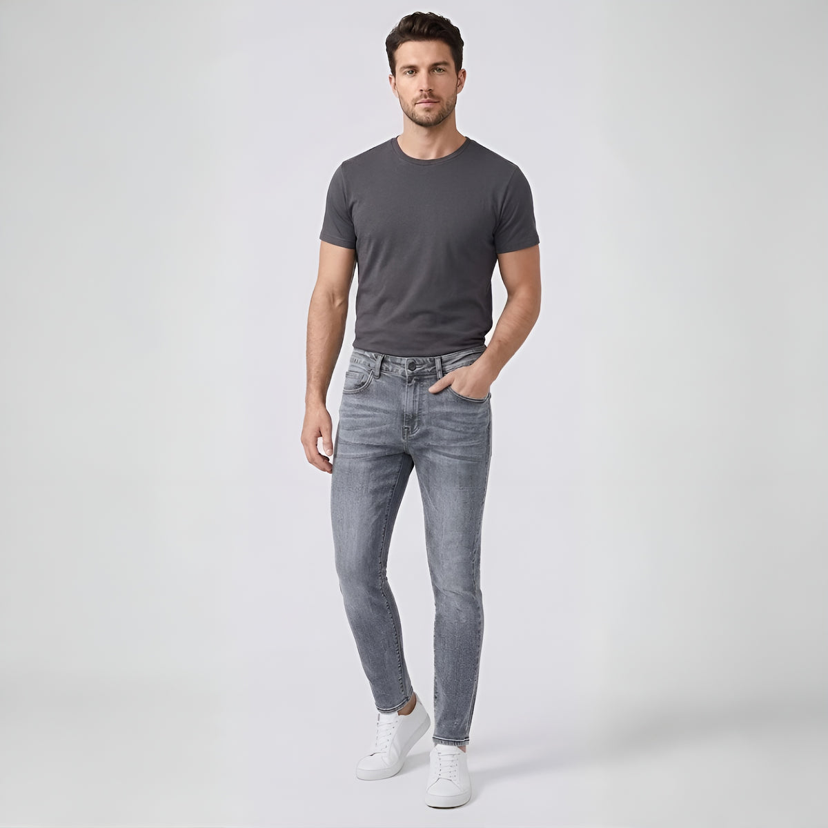 Men's Straight-Fit Jeans | Classic Comfort Denim VELORA
