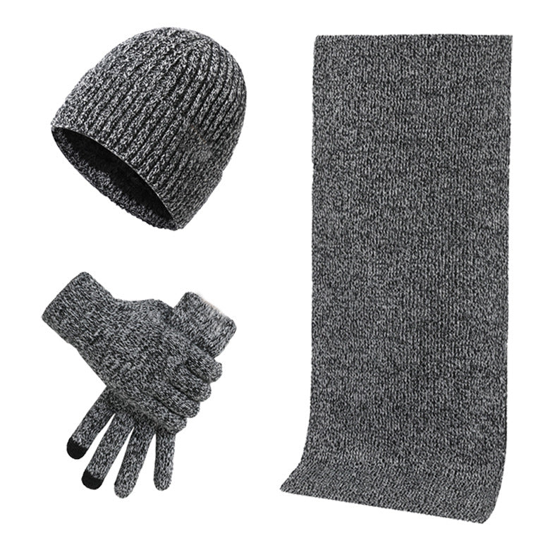 Knitted Hat Scarf Gloves Set – Winter Warm Knit Accessories for Men & Women VELORA