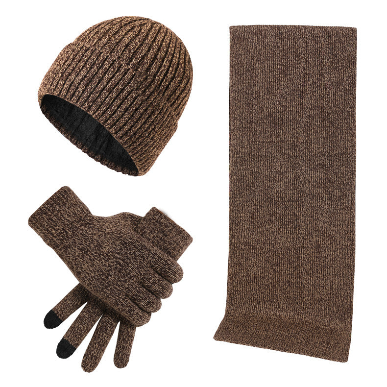 Knitted Hat Scarf Gloves Set – Winter Warm Knit Accessories for Men & Women VELORA