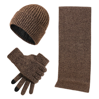 Knitted Hat Scarf Gloves Set – Winter Warm Knit Accessories for Men & Women VELORA