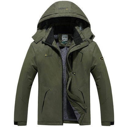 Men's Waterproof Hooded Winter Jacket | Windproof Thermal Outdoor Coat - VELORA