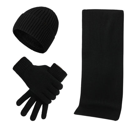 Knitted Hat Scarf Gloves Set – Winter Warm Knit Accessories for Men & Women VELORA