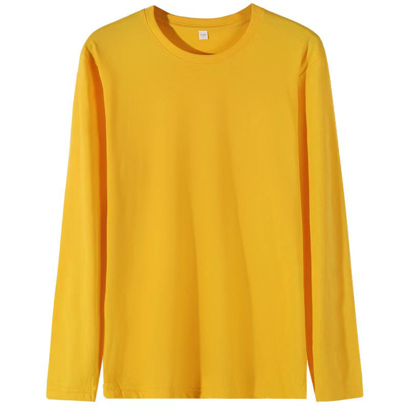 Solid Color Round-Neck Long Sleeve Shirt - VELORA