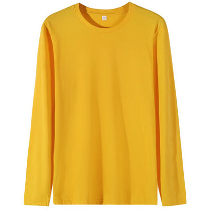 Solid Color Round-Neck Long Sleeve Shirt - VELORA