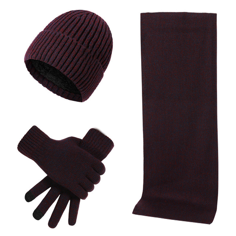 Knitted Hat Scarf Gloves Set – Winter Warm Knit Accessories for Men & Women VELORA