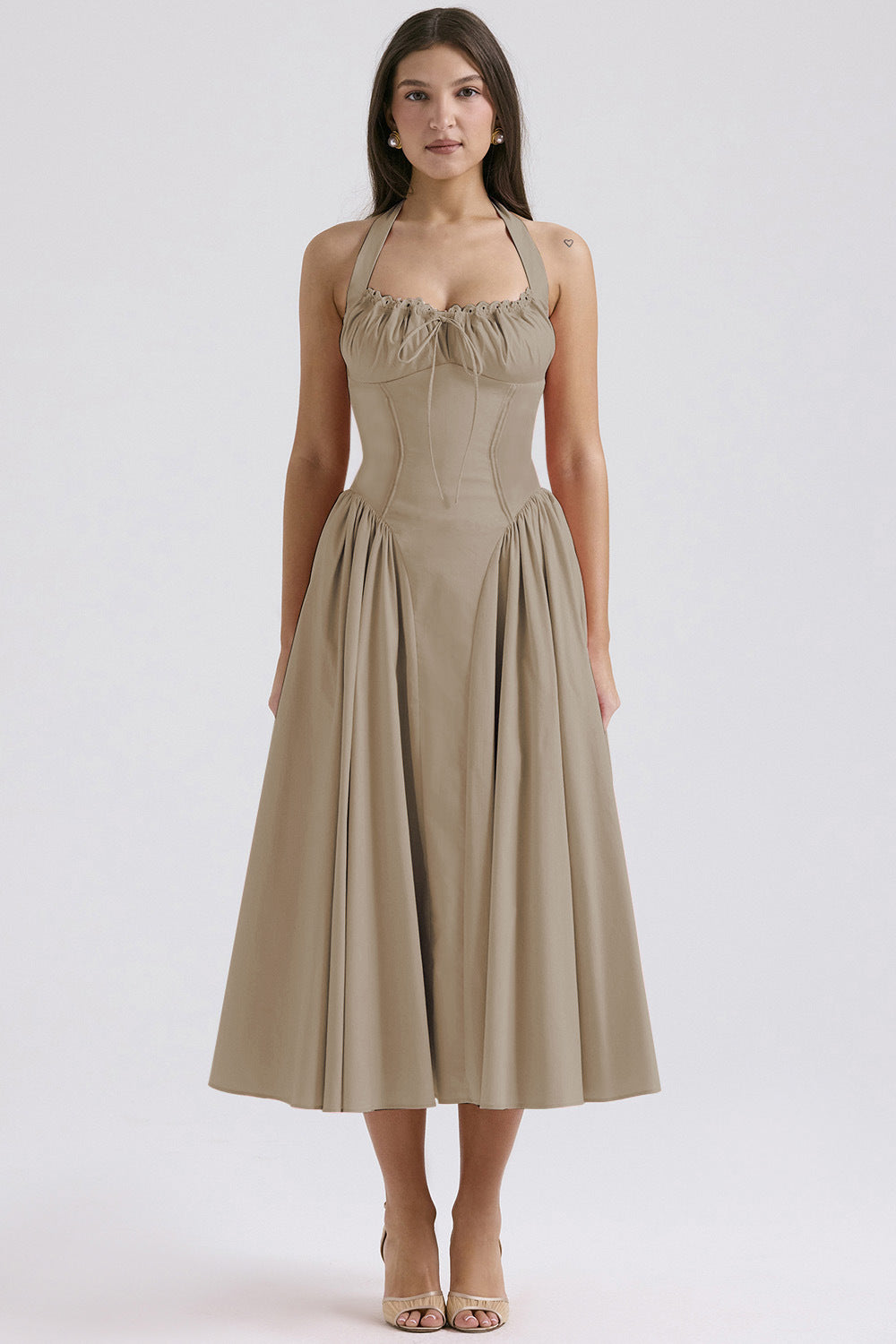 Women's Slim-Fit Camisole Dress | Elegant Midi Style - VELORA