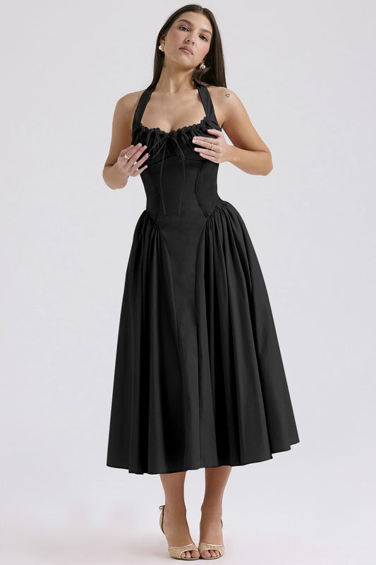 Women's Slim-Fit Camisole Dress | Elegant Midi Style - VELORA