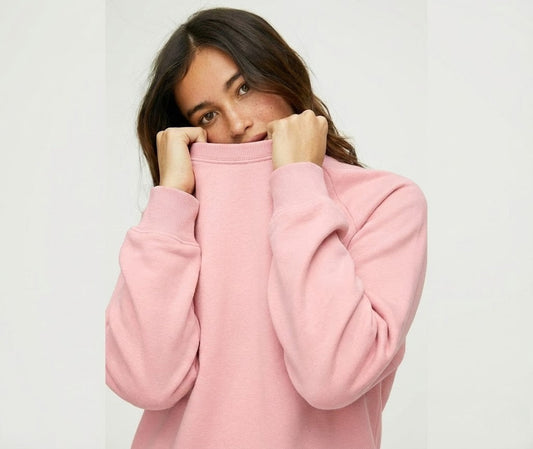 Women's Cotton Thermal Sweatshirt | Long Sleeve Crewneck