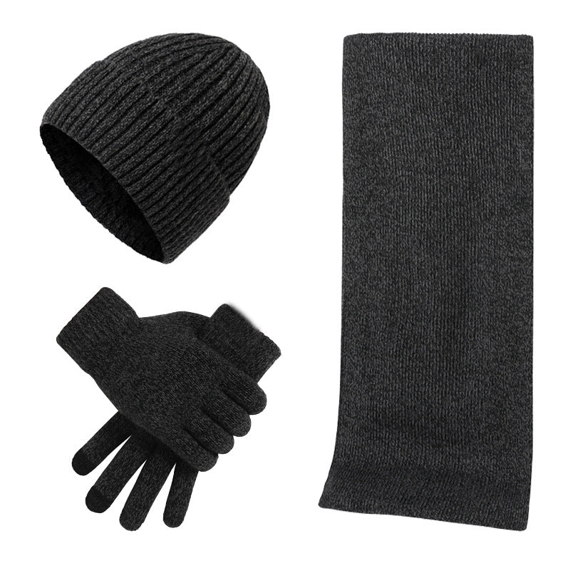 Knitted Hat Scarf Gloves Set – Winter Warm Knit Accessories for Men & Women VELORA