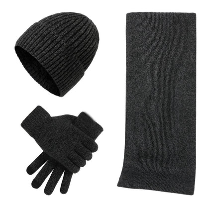 Knitted Hat Scarf Gloves Set – Winter Warm Knit Accessories for Men & Women VELORA