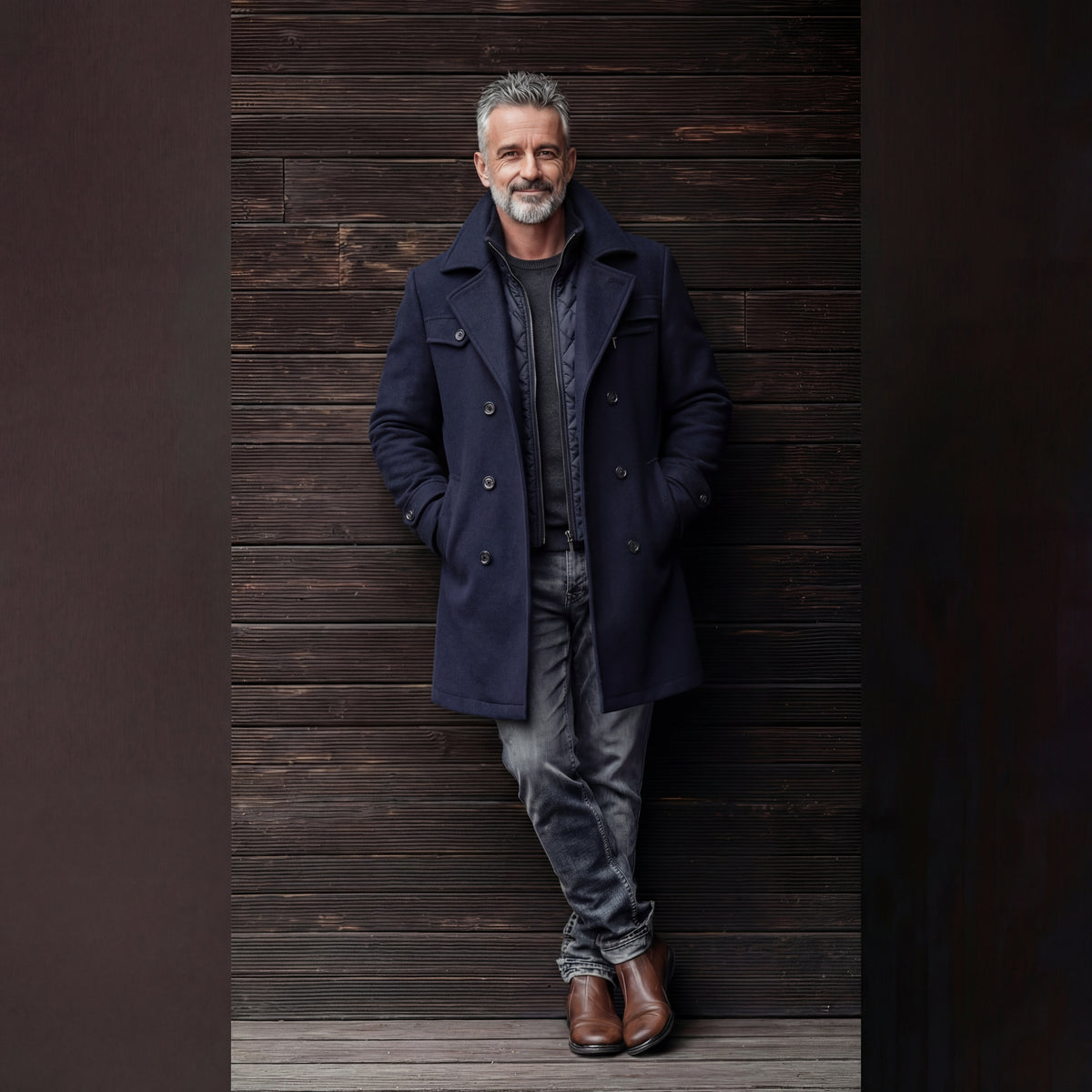 Men's Wool Blend Overcoat | Tailored Winter Coat for Smart Casual Style VELORA