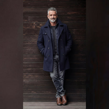 Men's Wool Blend Overcoat | Tailored Winter Coat for Smart Casual Style VELORA