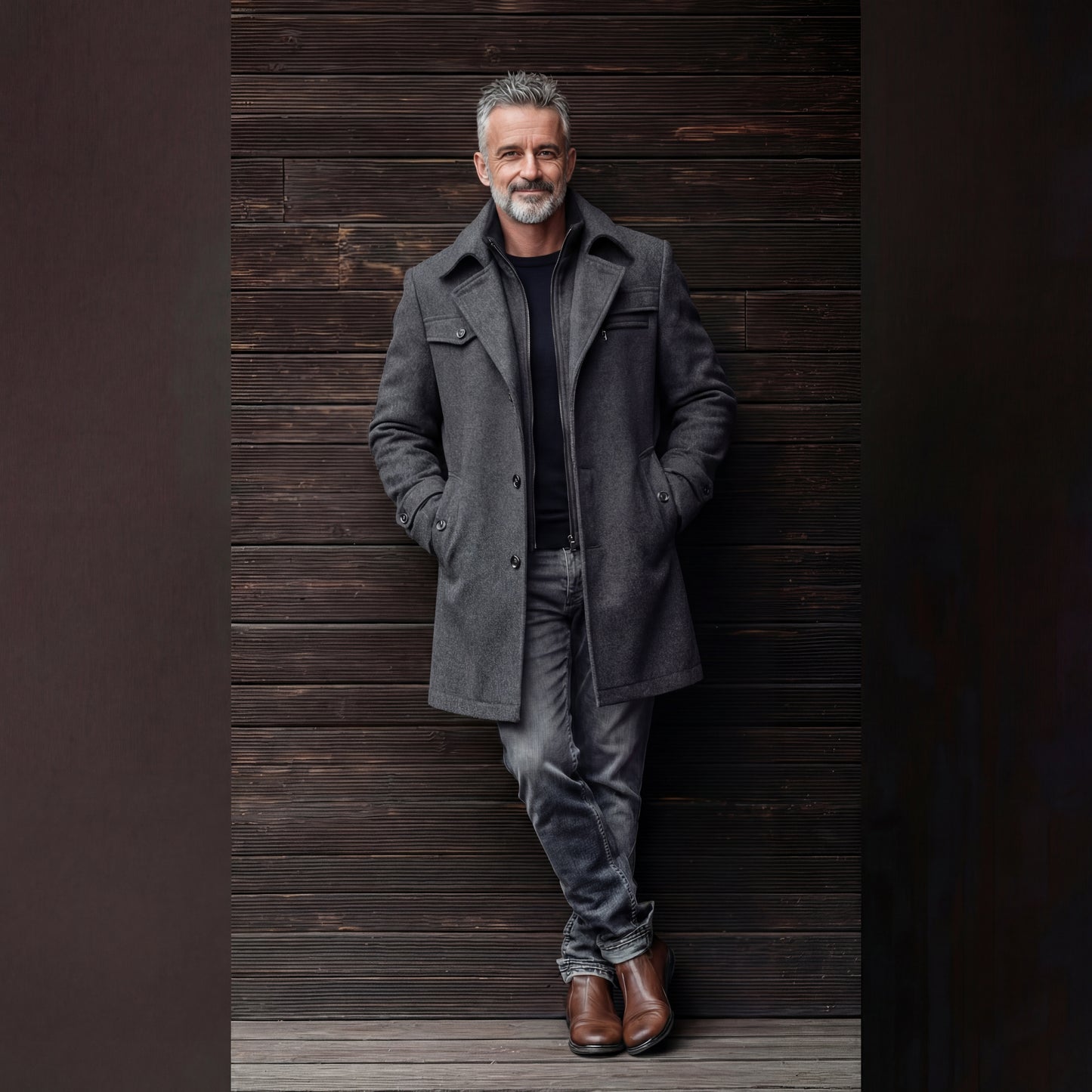 Men's Wool Blend Overcoat | Tailored Winter Coat for Smart Casual Style VELORA